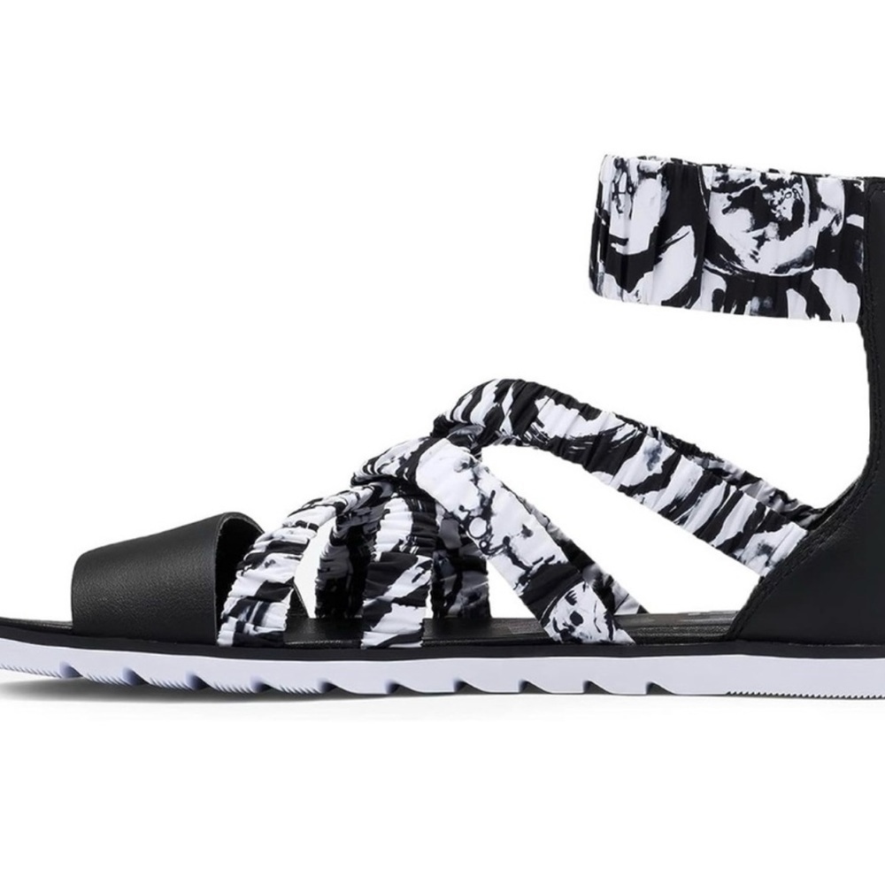 Sorel Ella II Ruched Ankle Strap Sandals Women 8 - Picture 3 of 5